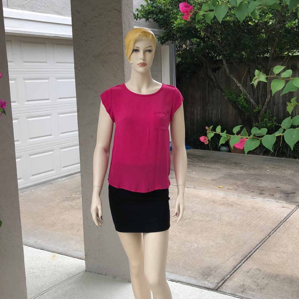 Pink Cap Sleeve Blouse
